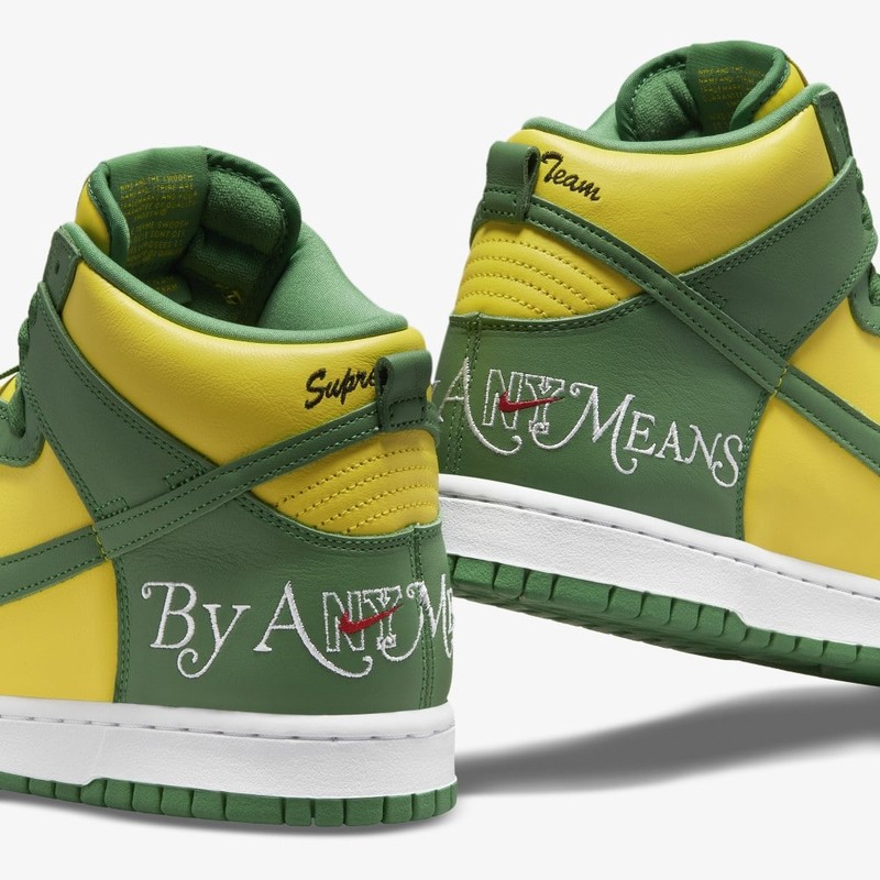 Supreme x stores Nike SB Dunk High By Any Means Brazil | DN3741